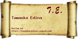 Tamaska Edina névjegykártya